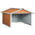Cobertizo para cortacésped acero galvanizado marrón 92x97x63