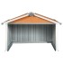 Cobertizo para cortacésped acero galvanizado marrón 92x97x63