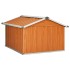 Cobertizo para cortacésped acero galvanizado marrón 92x97x63