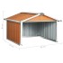 Cobertizo para cortacésped acero galvanizado marrón 92x97x63