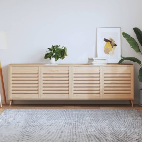 Puertas de armario de lamas 4 uds madera de pino 61,5x59,4