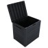 Caja de almacenaje de jardín polipropileno marrón 58,5x46x55