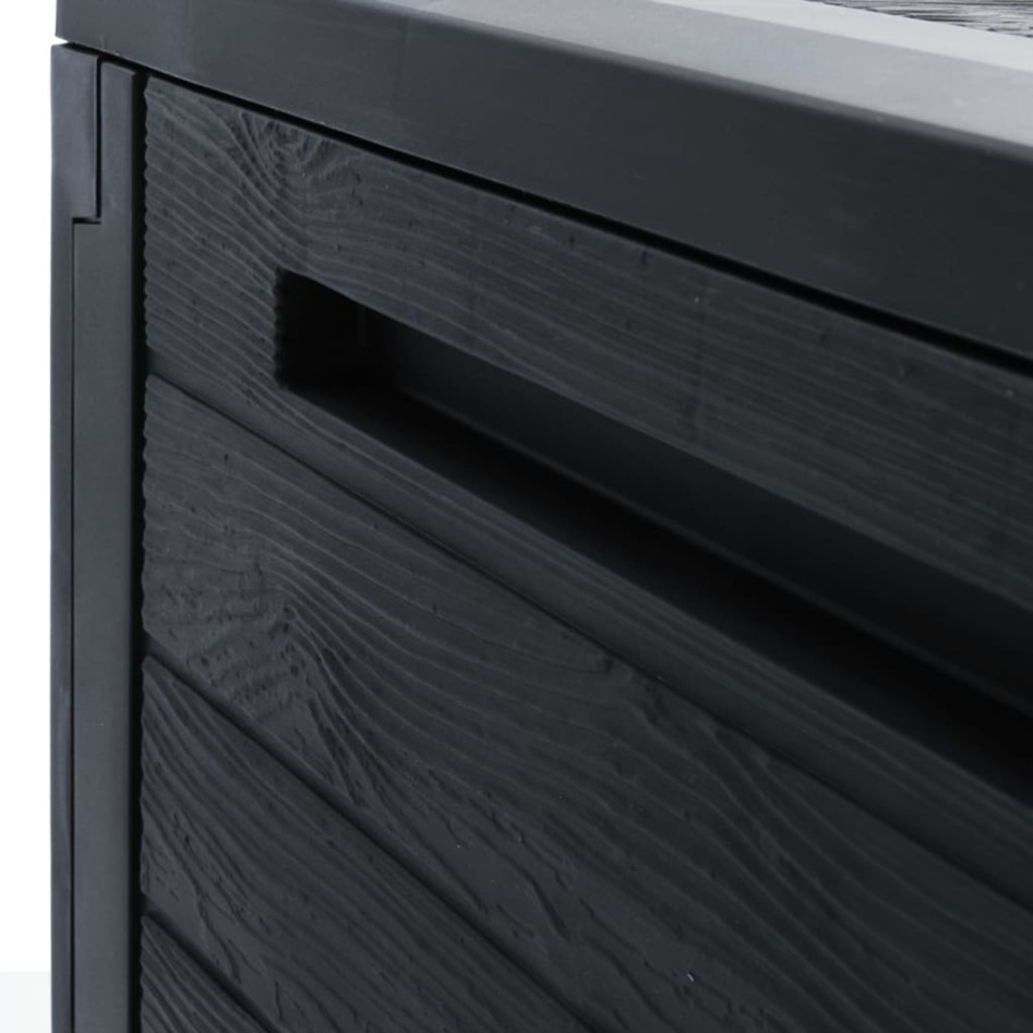 Caja de almacenaje de jardín polipropileno marrón 58,5x46x55