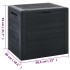 Caja de almacenaje de jardín polipropileno marrón 58,5x46x55