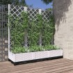 Jardinera con enrejado PP blanco 120x40x121,5 cm