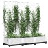 Jardinera con enrejado PP blanco 120x40x121,5