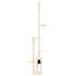 Árbol rascador para gatos de suelo a techo crema 258,5-284,5