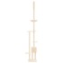Árbol rascador para gatos de suelo a techo crema 258,5-284,5