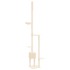 Árbol rascador para gatos de suelo a techo crema 258,5-284,5