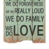 Perchero de pared HAPPY LOVE con 6 ganchos 120x40