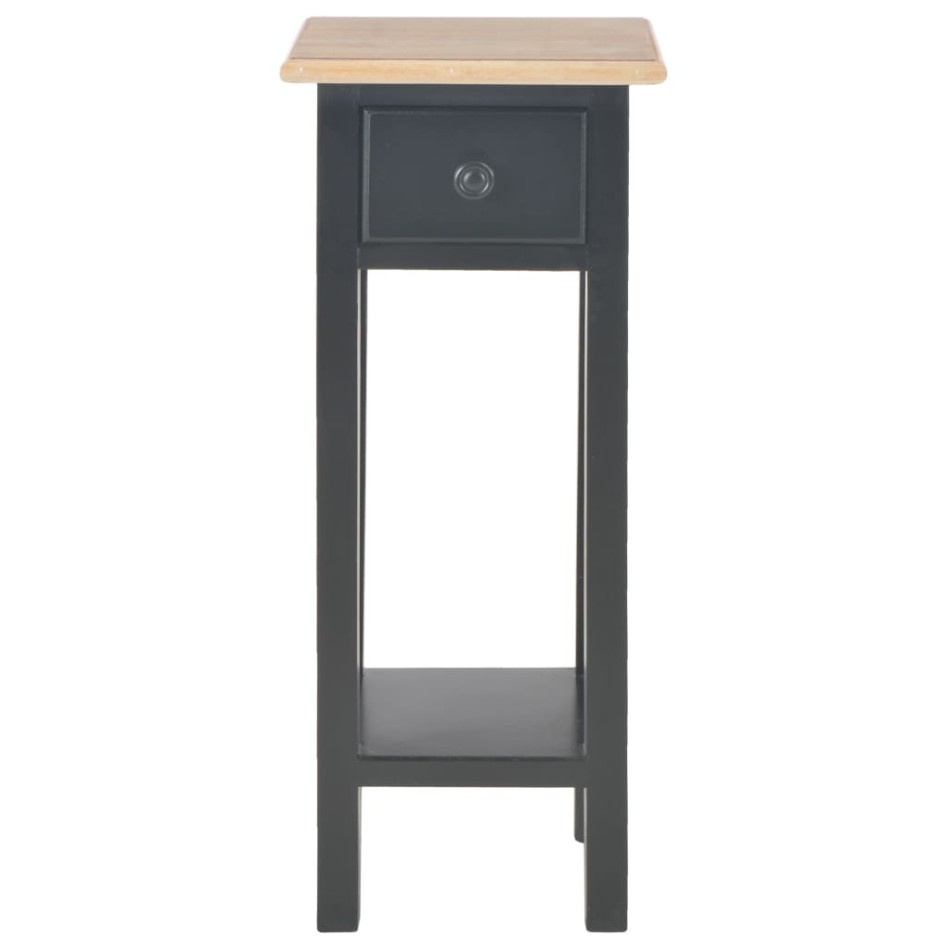 Mesa auxiliar de madera negro 27x27x65,5