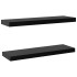 Estantes flotantes de pared 2 unidades negro 80x20x3,8