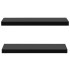 Estantes flotantes de pared 2 unidades negro 80x20x3,8