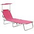 Tumbona plegable con toldo aluminio