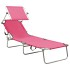 Tumbona plegable con toldo aluminio