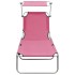 Tumbona plegable con toldo aluminio