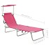 Tumbona plegable con toldo aluminio