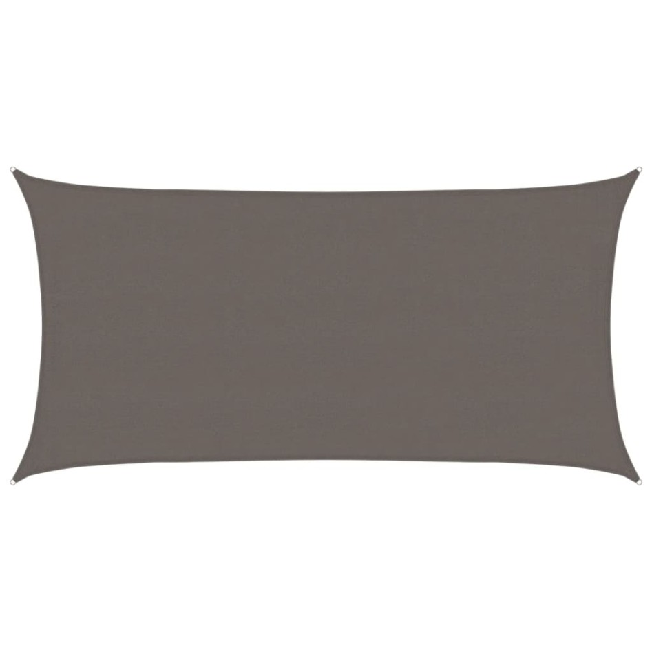 Toldo de vela gris antracita HDPE 160 g/m² 4x7