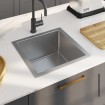 Fregadero de cocina hecho a mano acero inoxidable