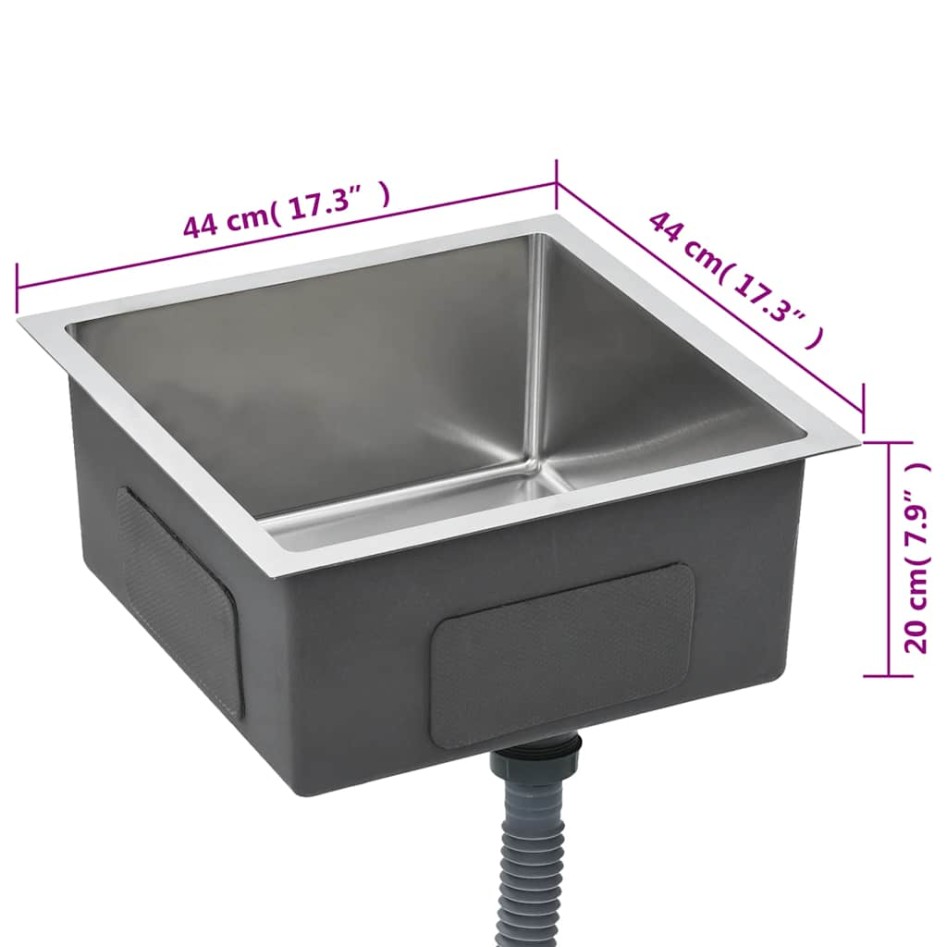 Fregadero de cocina hecho a mano acero