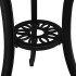 Mesa de jardín aluminio fundido negro 62x62x65