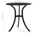 Mesa de jardín aluminio fundido negro 62x62x65