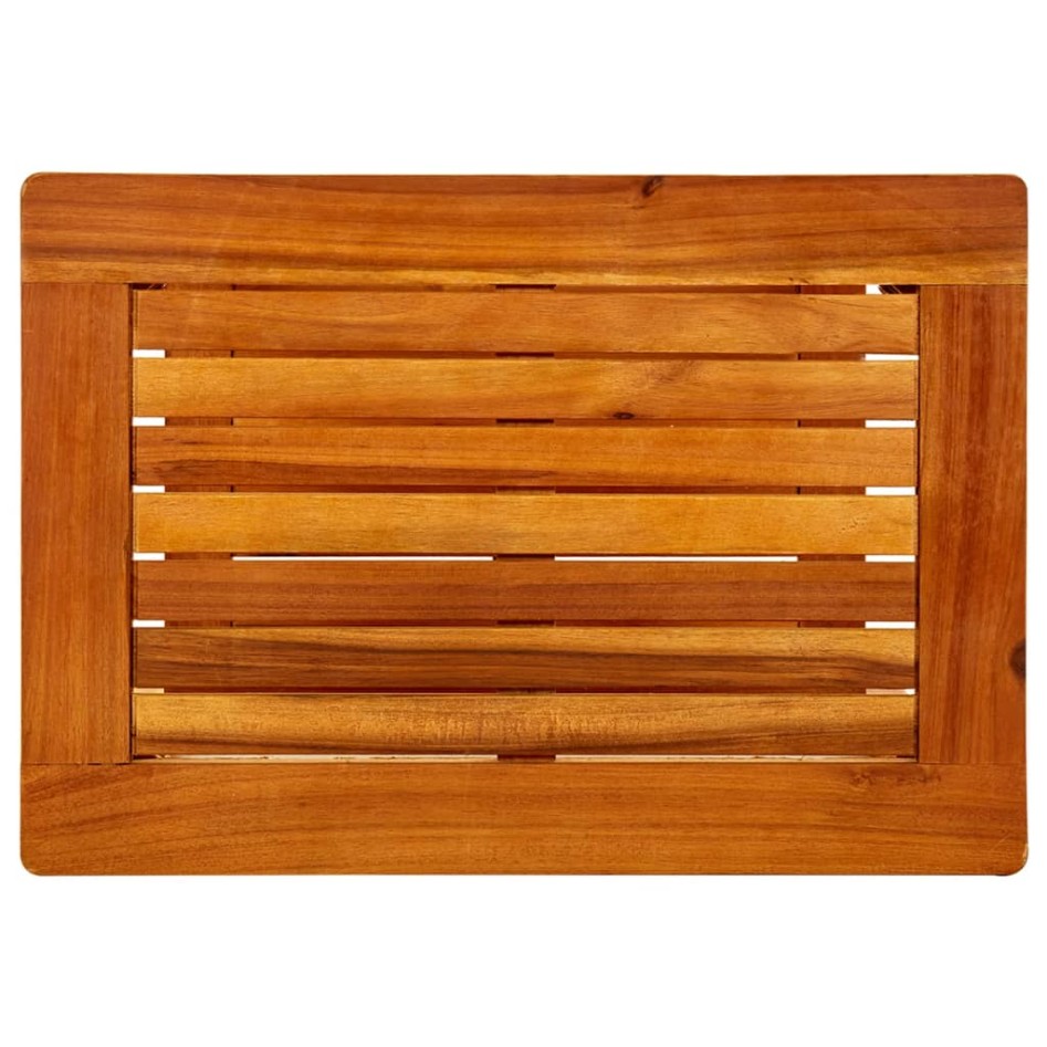 Mesa de centro de madera maciza de acacia 50x35x45
