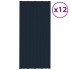 Panel para tejado acero galvanizado antracita 12 uds 100x45