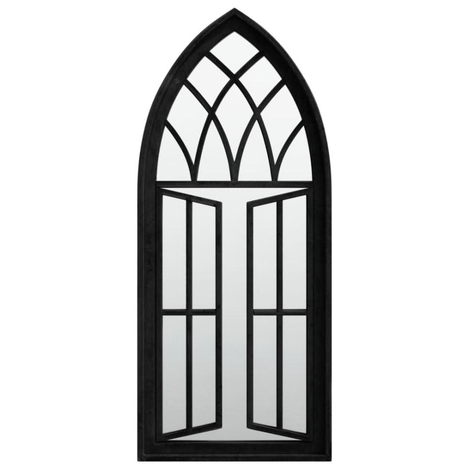 Espejo de jardín hierro negro para exterior 70x30