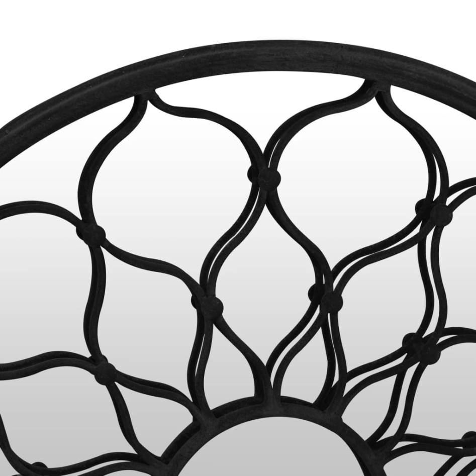 Espejo de jardín redondo hierro negro uso exterior 40x3