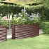 Jardinera arriate acero recubrimiento polvo marrón 152x40x68