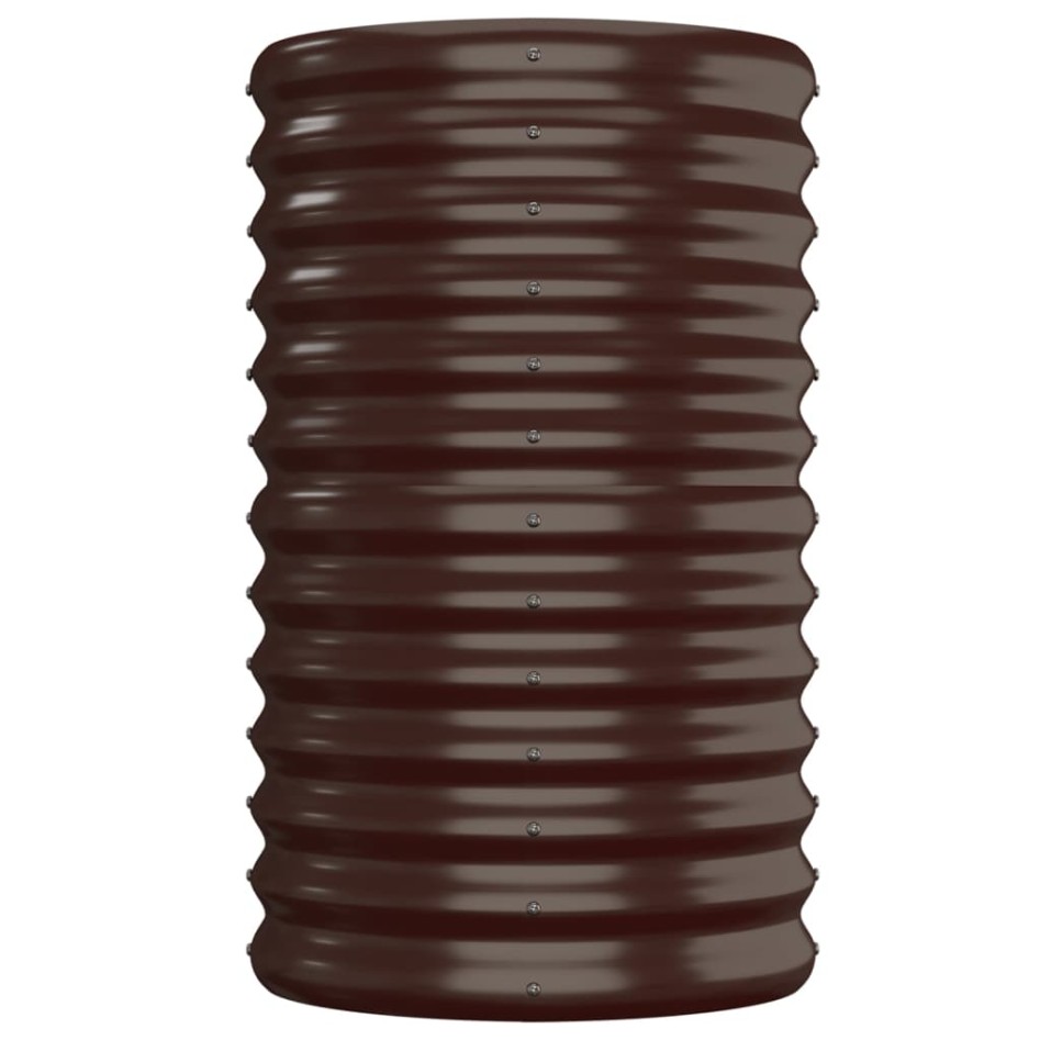 Jardinera arriate acero recubrimiento polvo marrón 152x40x68