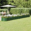 Jardinera arriate acero recubrimiento polvo verde 512x80x36 cm