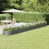 Jardinera arriate acero recubrimiento polvo gris 620x80x36