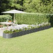 Jardinera arriate acero recubrimiento polvo gris 620x80x36 cm