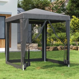 Carpa para fiestas 4 paredes de malla HDPE gris antracita 2x2