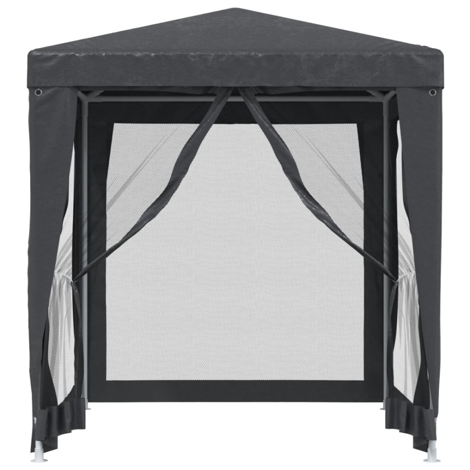 Carpa para fiestas 4 paredes de malla HDPE gris antracita 2x2