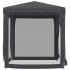 Carpa para fiestas 4 paredes de malla HDPE gris antracita 2x2