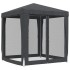 Carpa para fiestas 4 paredes de malla HDPE gris antracita 2x2