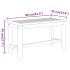 Banco de jardín madera maciza de acacia 80x35x45