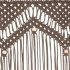 Cortina de macramé algodón gris taupé 140x240