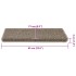 Alfombrilla autoadhesiva escalera sisal 15 uds beige 65x21x4