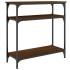 Mesa consola madera de ingeniería marrón roble 75x29x75