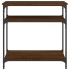 Mesa consola madera de ingeniería marrón roble 75x29x75