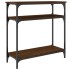 Mesa consola madera de ingeniería marrón roble 75x29x75