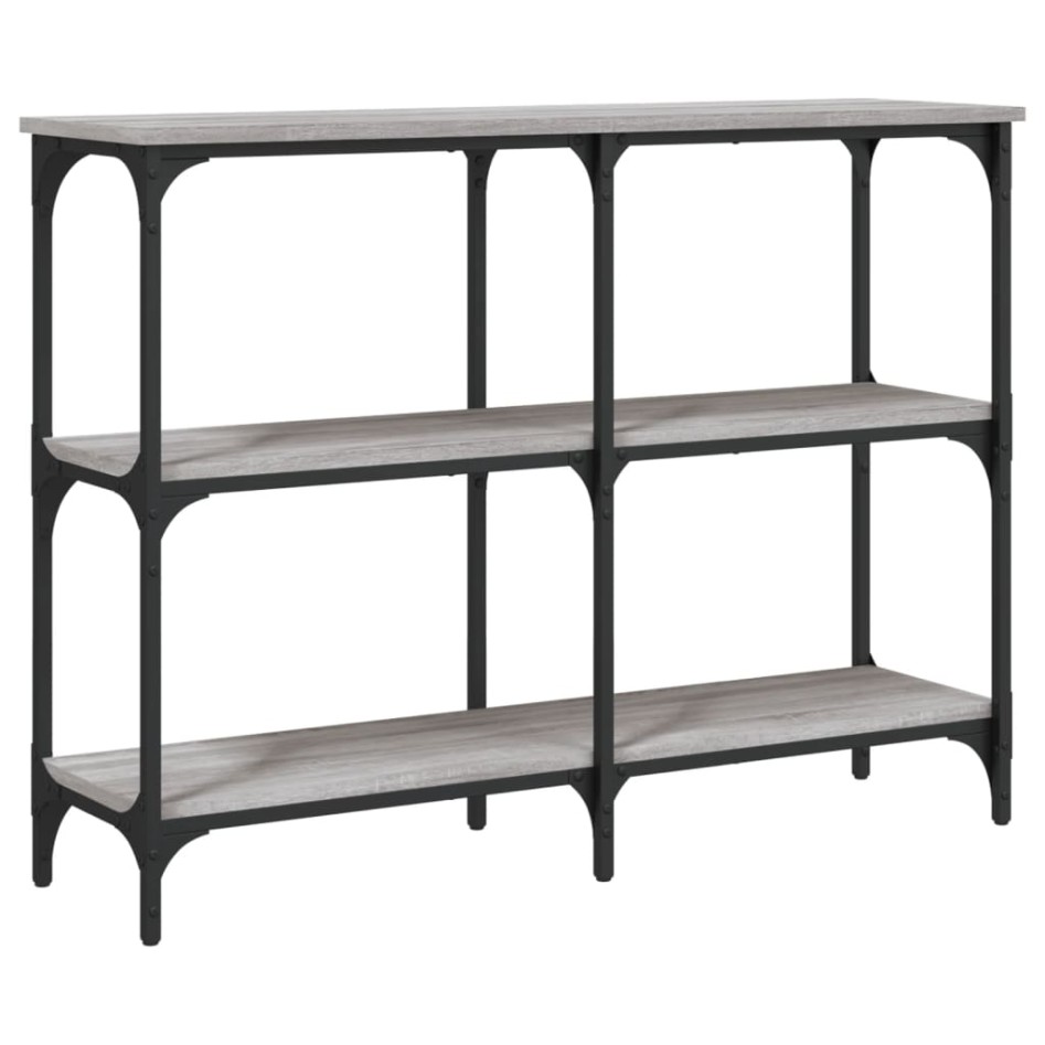 Mesa consola madera de ingeniería gris Sonoma 100x29x75