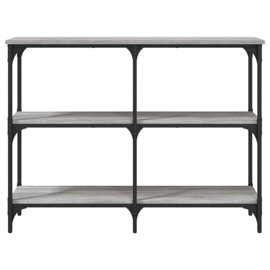 Mesa consola madera de ingeniería gris Sonoma 100x29x75