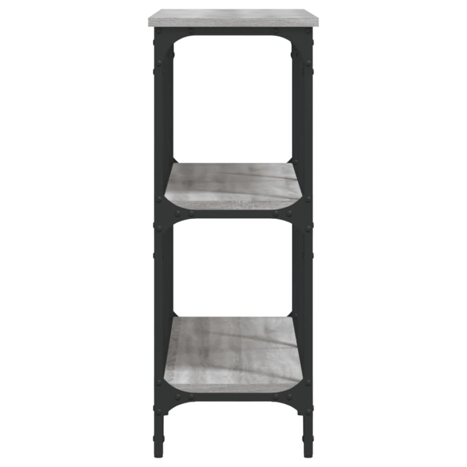Mesa consola madera de ingeniería gris Sonoma 100x29x75