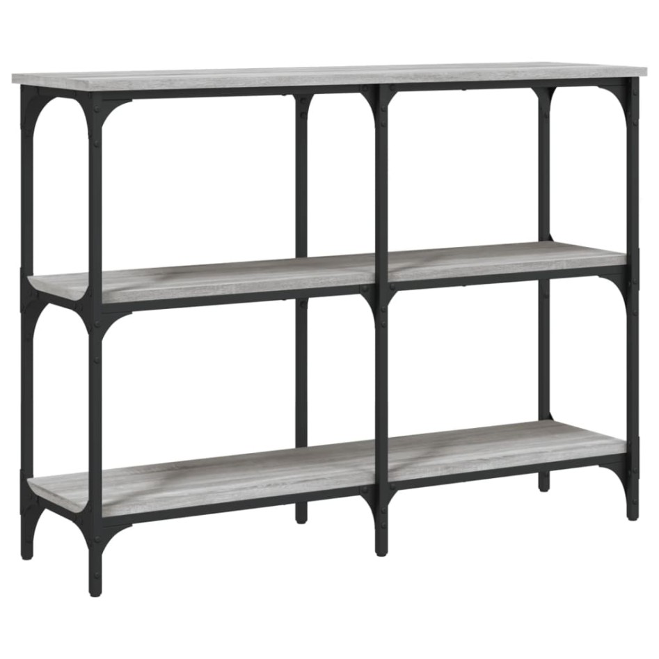 Mesa consola madera de ingeniería gris Sonoma 100x29x75
