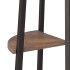 Estantería esquina 3 pisos marrón oscuro negro 45,5x31,5x120